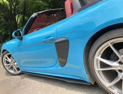 PRISES D'AIR LATÉRALES EN CARBONE PORSCHE BOXSTER 718 OU CAYMAN 718 V2 (2016/2021)