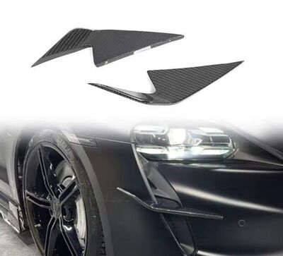 SPLITTERS "CANARDS" DE PARE CHOC AVANT EN CARBONE PORSCHE TAYCAN (2019/2024)