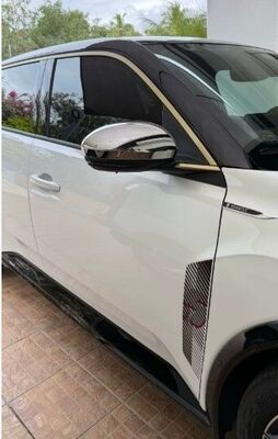 JEU DE COQUES DE RETROS CHROMEES OU CARBONE LOOK RENAULT 5 E-TECH (2024+)