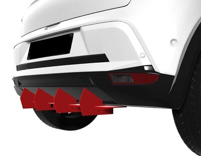 DIFFUSEUR DE PARE CHOC ARRIERE (RAJOUT CENTRAL) RENAULT V E TECH CNC "DTM LOOK" (2024+)