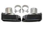 EMBOUTS D'ECHAPPEMENT INOX BLACK BMW SERIE 5 F10/F11 "165X60mm" (2010/2017)