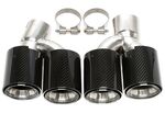 EMBOUTS D'ECHAPPEMENT BMW SERIE 5 G30/G31 CHROME/CARBONE OU BLACK/CARBONE (2019+)