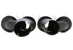 EMBOUTS D'ECHAPPEMENT BMW SERIE 5 G30/G31 SILVER CHROME OU BLACK (2019+)