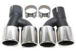 EMBOUTS D'ECHAPPEMENT BMW SERIE 5 G30/G31 SILVER CHROME OU BLACK (2019+)