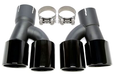 EMBOUTS D'ECHAPPEMENT BMW SERIE 5 G30/G31 SILVER CHROME OU BLACK (2019+)