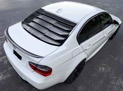 PERSIENNE DE VITRE ARRIÈRE TYPE "LOUVERS" BMW SERIE 3 E90 ABS PIANO BLACK (2005/2012)