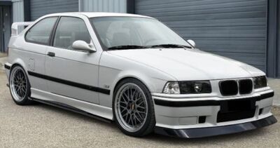 LAME DE PARE CHOC AVANT BMW E36 PACK M ST LINE  FAT STYLE PIANO BLACK (1992/1998)