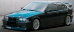 LAME DE PARE CHOC AVANT BMW E36 PACK M ST LINE  FAT STYLE PIANO BLACK (1992/1998)