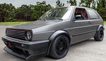 JEU D'EXTENSIONS D'AILES VW GOLF II OU VW JETTA II ST LINE ABS NOIR BRILLANT (1983/1992)