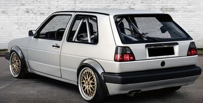 JEU D'EXTENSIONS D'AILES VW GOLF II OU VW JETTA II ST LINE ABS NOIR BRILLANT (1983/1992)