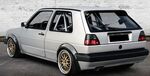 JEU D'EXTENSIONS D'AILES VW GOLF II OU VW JETTA II ST LINE ABS NOIR BRILLANT (1983/1992)