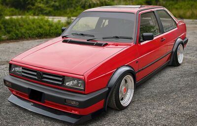 JEU D'EXTENSIONS D'AILES VW GOLF II OU VW JETTA II ST LINE ABS NOIR BRILLANT (1983/1992)