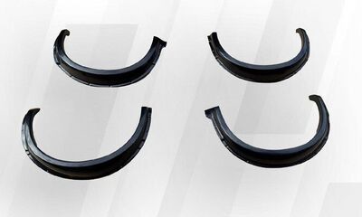 JEU D'EXTENSIONS D'AILES VW GOLF II OU VW JETTA II ST LINE ABS NOIR BRILLANT (1983/1992)