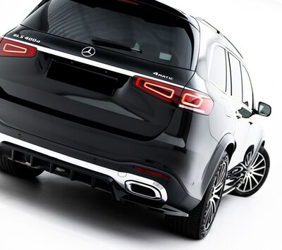 LAME DE PARE CHOC ARRIERE MERCEDES GLS X167 SUV AMG LINE PHASE 1 (2019/2023) OU PHASE 2 "DTM LOOK" V2 (2023+)