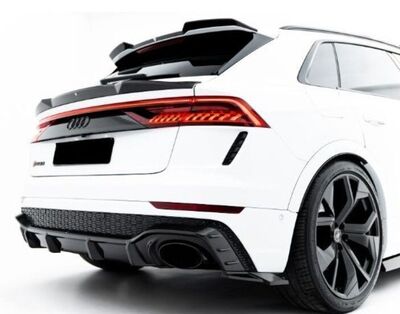 EXTENSION DU BECQUET DE HAYON D'ORIGINE EN CARBONE AUDI Q8 4M PHASE 1 STANDARD/S LINE/SQ8 OU RSQ8 (2018/2023) AUDI Q8 4M STANDARD,S LINE/SQ8 PHASE 2 (2023+)
