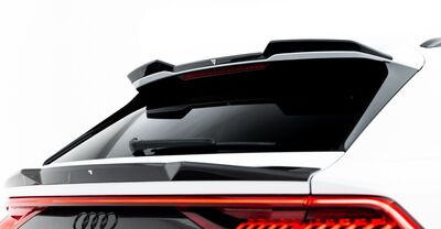 EXTENSION DU BECQUET DE HAYON D'ORIGINE EN CARBONE AUDI Q8 4M PHASE 1 STANDARD/S LINE/SQ8 OU RSQ8 (2018/2023) AUDI Q8 4M STANDARD,S LINE/SQ8 PHASE 2 (2023+)