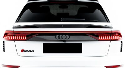 EXTENSION DU BECQUET DE HAYON D'ORIGINE EN CARBONE AUDI Q8 4M PHASE 1 STANDARD/S LINE/SQ8 OU RSQ8 (2018/2023) AUDI Q8 4M STANDARD,S LINE/SQ8 PHASE 2 (2023+)