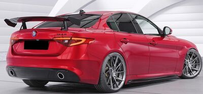AILERON DE COFFRE A COL DE CYGNE ALFA ROMEO GIULIA (Y COMPRIS QUADRIFOGLIO) "CS STYLE" (2017+)