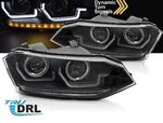 PHARES A LEDS TUBE LIGHT "REAL DRL" VW POLO 2G PHASE 1 STANDARD (avec vrais feux de jour et clignotants DTS -Dynamic Turn Signal -) VERSION 2 (10-2017/2020)