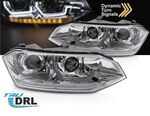 PHARES A LEDS TUBE LIGHT "REAL DRL" VW POLO 2G PHASE 1 STANDARD (avec vrais feux de jour et clignotants DTS -Dynamic Turn Signal -) VERSION 2 (10-2017/2020)