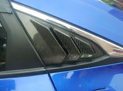 PRISES D'AIR DE VITRES ARRIERES TYPE "LOUVERS"EN CARBONE  HONDA CIVIC X BERLINE SEDAN (2017/2022)