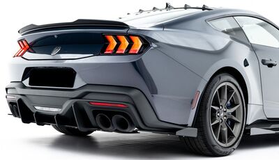 SPLITTERS DE PARE CHOC ARRIERE (DOUBLES FLAPS EN ABS) FORD MUSTANG MK7 DARK HORSE PHASE 1 "CNC CUPWINGS" (2023+)