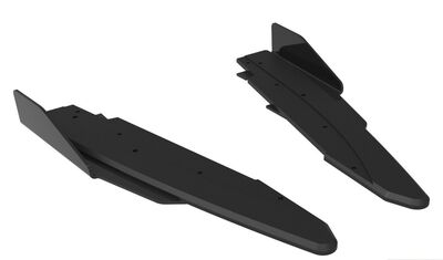 SPLITTERS DE PARE CHOC ARRIERE (DOUBLES FLAPS EN ABS) FORD MUSTANG MK7 DARK HORSE PHASE 1 "CNC CUPWINGS" (2023+)