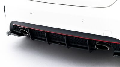 DIFFUSEUR ARRIERE (RAJOUT CENTRAL) MERCEDES CLASSE A W176 AMG LINE "DTM LOOK "CNC" (2012/08-2015)