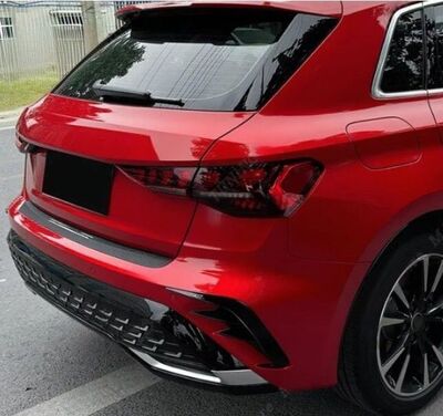 SPLITTERS LATERAUX "KNIFE" DE PARE CHOC ARRIERE AUDI A3 8Y STANDARD,S LINE/S3 OU RS3 PHASE 2 (2024+)