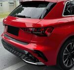 SPLITTERS LATERAUX "KNIFE" DE PARE CHOC ARRIERE AUDI A3 8Y STANDARD,S LINE/S3 OU RS3 PHASE 2 (2024+)