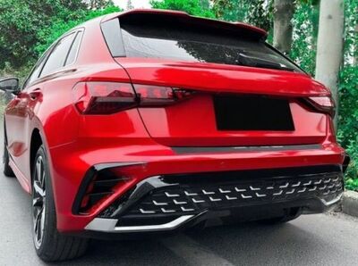 SPLITTERS LATERAUX "KNIFE" DE PARE CHOC ARRIERE AUDI A3 8Y STANDARD,S LINE/S3 OU RS3 PHASE 2 (2024+)