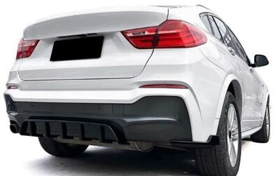 DIFFUSEUR ARRIERE ET SPLITTERS LATERAUX "LOOK MP PIANO BLACK FINISH" POUR BMW X4 F26 PACK M (2014/2018)