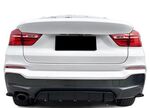 DIFFUSEUR ARRIERE ET SPLITTERS LATERAUX "LOOK MP PIANO BLACK FINISH" POUR BMW X4 F26 PACK M (2014/2018)