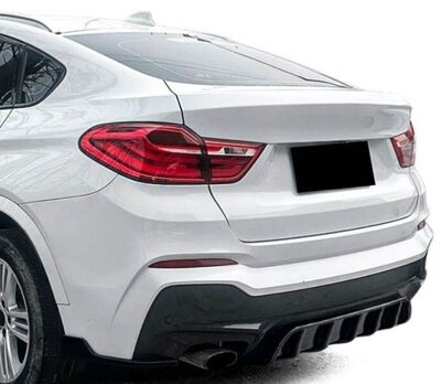 DIFFUSEUR ARRIERE ET SPLITTERS LATERAUX "LOOK MP PIANO BLACK FINISH" POUR BMW X4 F26 PACK M (2014/2018)