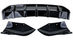 DIFFUSEUR ARRIERE ET SPLITTERS LATERAUX "LOOK MP PIANO BLACK FINISH" POUR BMW X4 F26 PACK M (2014/2018)