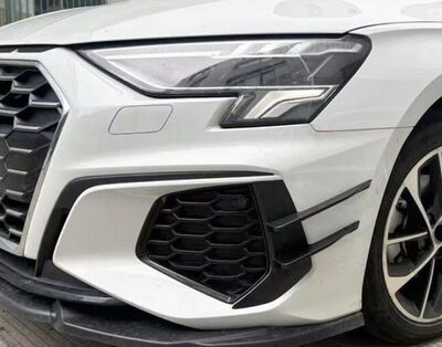 SPLITTERS "KNIFE" DE PARE CHOC AVANT AUDI A3 8Y S LINE OU S3 SPORTBACK OU LIMOUSINE SEDAN PHASE 1 (2020/2024)
