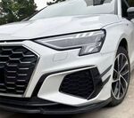 SPLITTERS "KNIFE" DE PARE CHOC AVANT AUDI A3 8Y S LINE OU S3 SPORTBACK OU LIMOUSINE SEDAN PHASE 1 (2020/2024)
