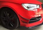 MINI SPLITTERS LATERAUX DE PARE CHOC AVANT EN CARBONE AUDI S3 8V LIMOUSINE SEDAN PHASE 1 (2014/2017)