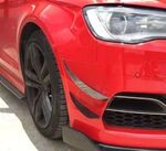 MINI SPLITTERS LATERAUX DE PARE CHOC AVANT EN CARBONE AUDI S3 8V LIMOUSINE SEDAN PHASE 1 (2014/2017)