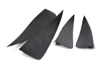 MINI SPLITTERS LATERAUX DE PARE CHOC AVANT EN CARBONE AUDI S3 8V LIMOUSINE SEDAN PHASE 1 (2014/2017)