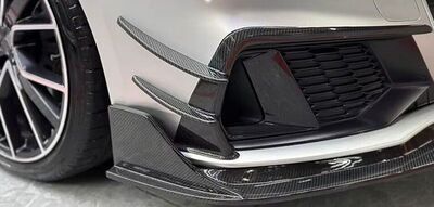 SPLITTERS DE PARE CHOC AVANT CARBONE AUDI A7 II 4K/C8 SLINE OU S7 II 4K/C8 PHASE 1 (2018/2024)