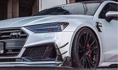 SPLITTERS DE PARE CHOC AVANT CARBONE AUDI A7 II 4K/C8 SLINE OU S7 II 4K/C8 PHASE 1 (2018/2024)