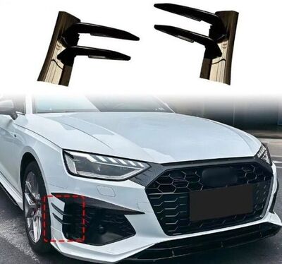 SPLITTERS LATERAUX "KNIFE" DE PARE CHOC AVANT AUDI A4 B9 S LINE OU S4 PHASE 2 (05-2019/2024)