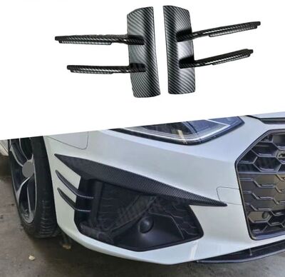 SPLITTERS LATERAUX "KNIFE" DE PARE CHOC AVANT AUDI A4 B9 S LINE OU S4 PHASE 2 (05-2019/2024)