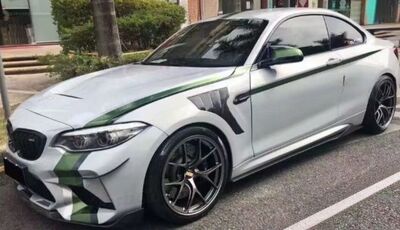 JEU D'AILES AVANT BMW M3 E92 FIBRE/PRISE D'AIR CARBONE (2016/2020)
