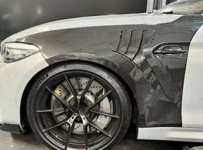 JEU D'AILES AVANT BMW M3 E92 FIBRE/PRISE D'AIR CARBONE (2016/2020)