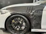 JEU D'AILES AVANT BMW M3 E92 FIBRE/PRISE D'AIR CARBONE (2016/2020)