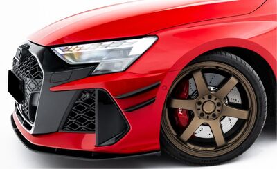 SPLITTERS "CANARDS" DE PARE CHOC AVANT AUDI RS3 8Y LIMOUSINE SEDAN PHASE 2 (2024+)