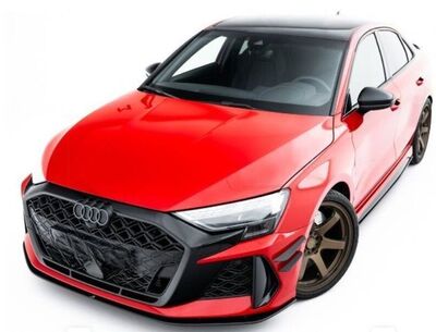 SPLITTERS "CANARDS" DE PARE CHOC AVANT AUDI RS3 8Y LIMOUSINE SEDAN PHASE 2 (2024+)