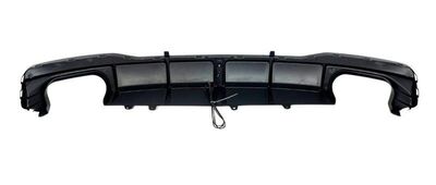 DIFFUSEUR DE PARE CHOC ARRIÈRE AVEC FEU STOP ET EMBOUTS D’ÉCHAPPEMENT DUPLEX POUR  AUDI A7 II S LINE PHASE 1 EUROLINE PIANO BLACK FINISH (2019+)